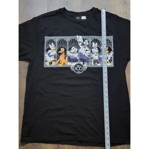 Disney 100 Years of Magic Mickey Mouse Donald Duck Graphic T Shirt Black Size L